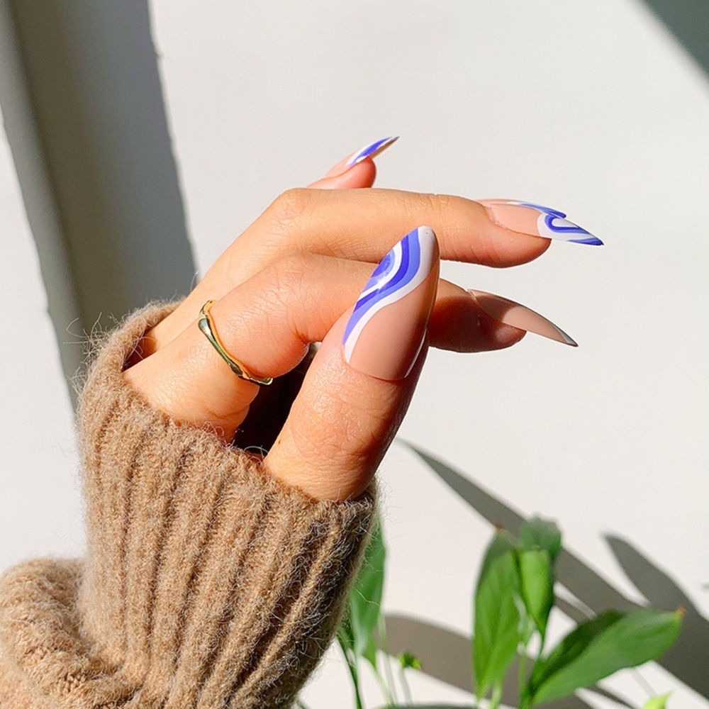 2022 Hot Style 24 Pcs Press Resuable Nails - Picture 1 of 6